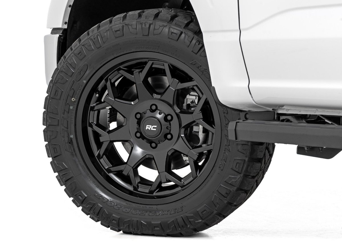 Wheel - Rough Country - 80 Series, One-Piece - Semi Gloss Black